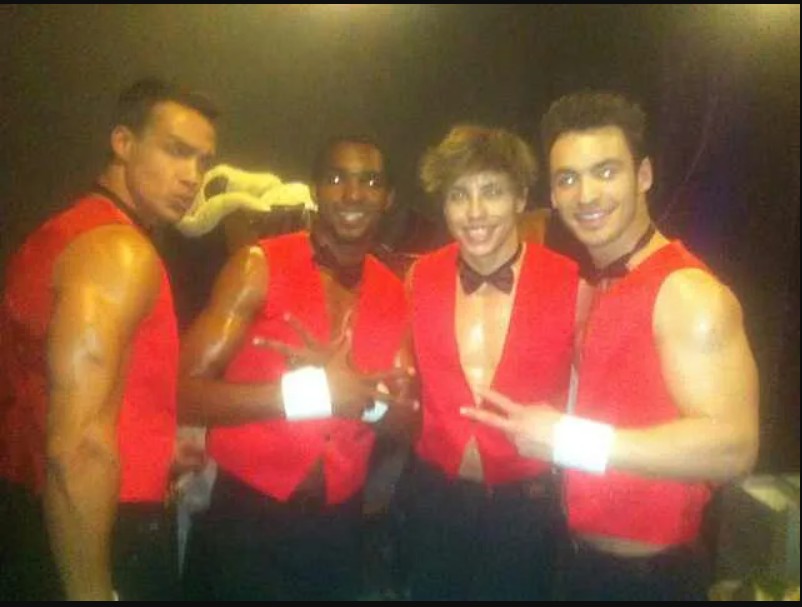 First job was a male stripping gig, sort of :)