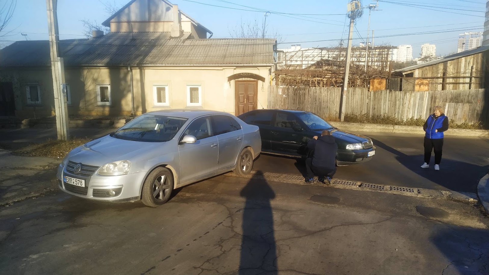 My second car crash, this time in Moldova driving a borrowed family car.